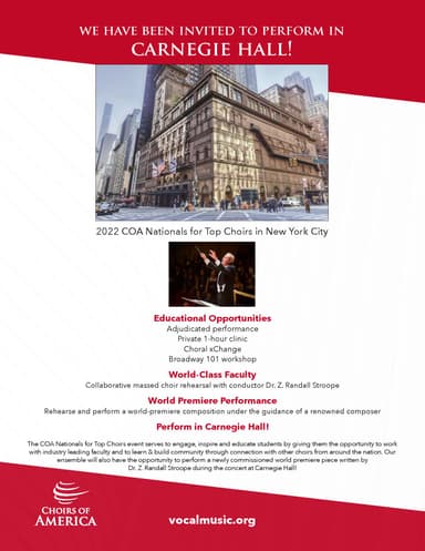 Choirs of America one sheeter